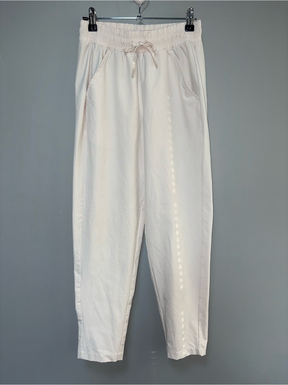 all in motion Women’s Cream White Elastic Waist Drawstring Casual Pants Size XS